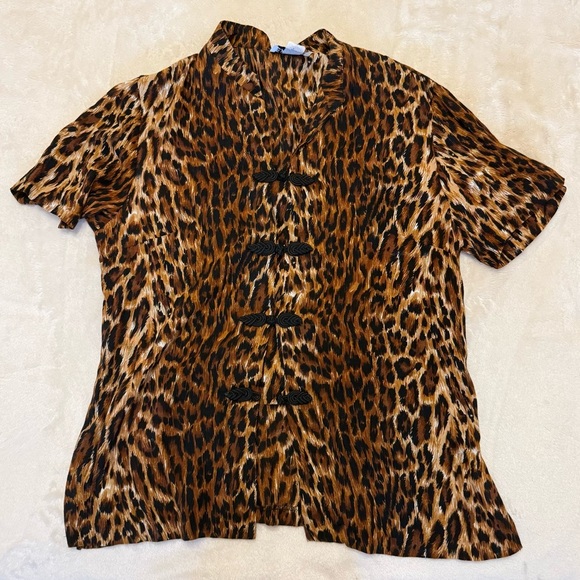 Expose Leopard Print Blouse Medium - Picture 1 of 3
